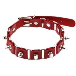 Joy Jewels Ras de cou Punk Piks Rouge